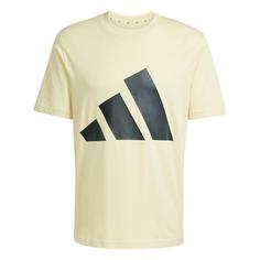 adidas Essentials Big Logo T-Shirt T-Shirt Herren Powder Yellow / Black