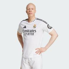 Rückansicht von adidas Real Madrid 24/25 Heimtrikot Authentic Fußballtrikot Herren White / White