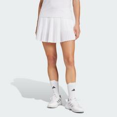 Rückansicht von adidas Club Pleated Tennisrock Hot Pants Damen White