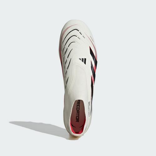 Rückansicht von adidas Predator Elite Laceless AG Fußballschuh Fußballschuhe Off White / Core Black / Pure Ruby