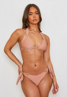 Rückansicht von Moda Minx Lumiere Amour Triangle Bikini Oberteil Damen Soft Peach