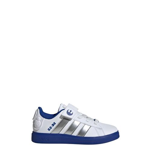 Rückansicht von adidas adidas x Star Wars Grand Court 2.0 Schuh Sneaker Kinder Cloud White / Silver Metallic / Royal Blue