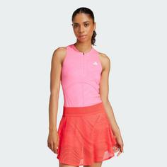 Rückansicht von adidas Tennis Pro Climacool Body und Rock Hot Pants Damen Lucid Pink / Semi Lucid Red