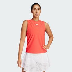 Rückansicht von adidas Tennis Pro Climacool+ Match Tanktop Funktionstank Damen Semi Lucid Red