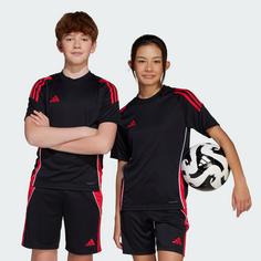 Rückansicht von adidas Tiro 24 Kids Trikot T-Shirt Kinder Black / Pure Ruby