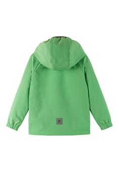 Rückansicht von reima Vantti Softshelljacke Kinder Summer green