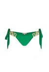Moda Minx Boujee Tie Side Brazilian Bikini Bottom Bikini Hose Damen - Emerald