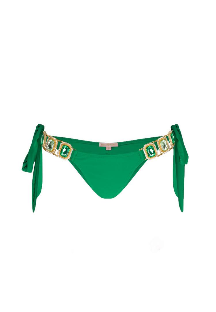 Moda Minx Moda Minx Boujee Tie Side Brazilian Bikini Bottom Bikini Hose Damen - Emerald - 0 | SportScheck