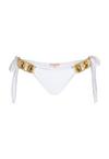 Moda Minx Boujee Tie Side Brazilian Bikini Bottom Bikini Hose Damen - White