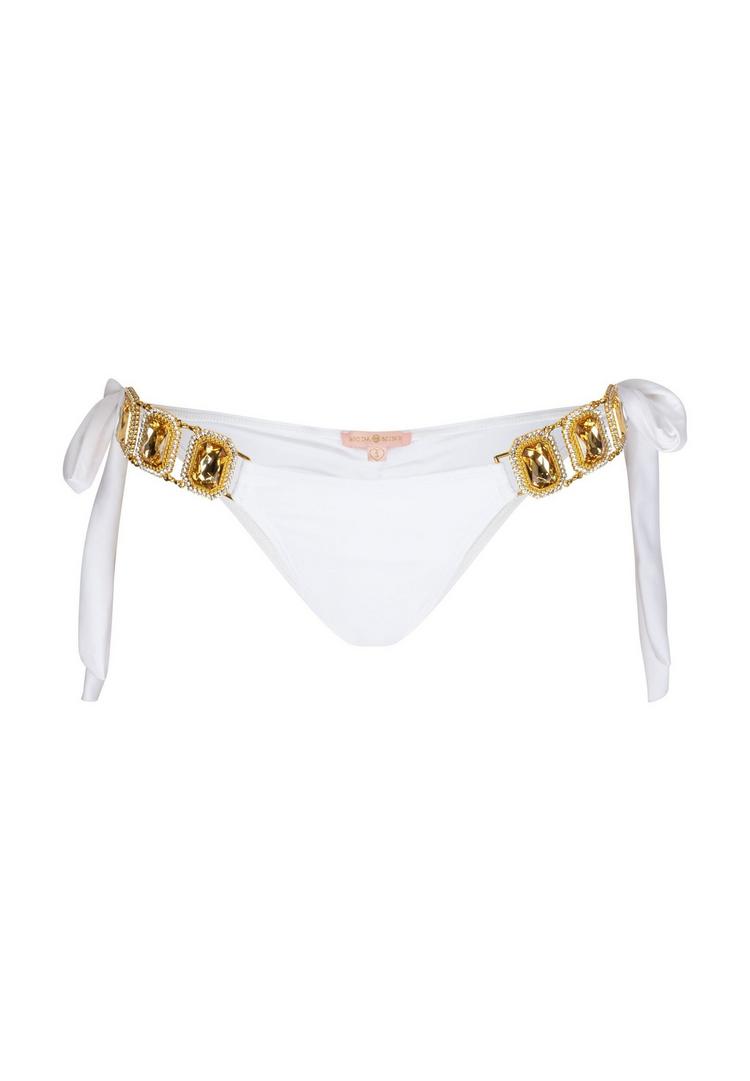 Moda Minx Moda Minx Boujee Tie Side Brazilian Bikini Bottom Bikini Hose Damen - White - 0 | SportScheck