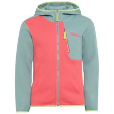 Jack Wolfskin ACTAMIC GRID MIDLAYER K Fleecejacke Kinder sunset coral