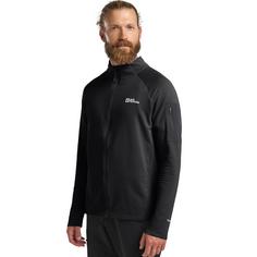 Rückansicht von Jack Wolfskin PRELIGHT FZ M Fleecejacke Herren black