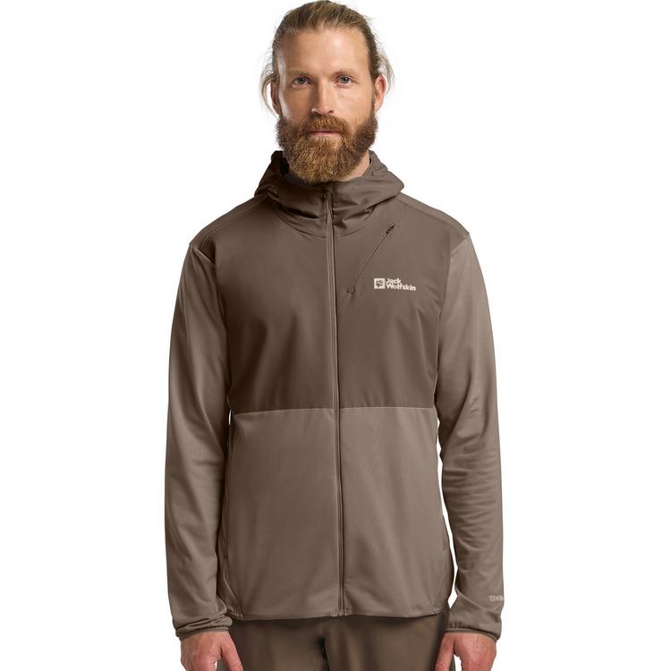 Jack Wolfskin Jack Wolfskin PRELIGHT TRAIL HOODY M Fleecejacke Herren - cold coffee - 0 | SportScheck