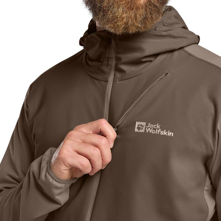 Jack Wolfskin Jack Wolfskin PRELIGHT TRAIL HOODY M Fleecejacke Herren - cold coffee - 3 | SportScheck