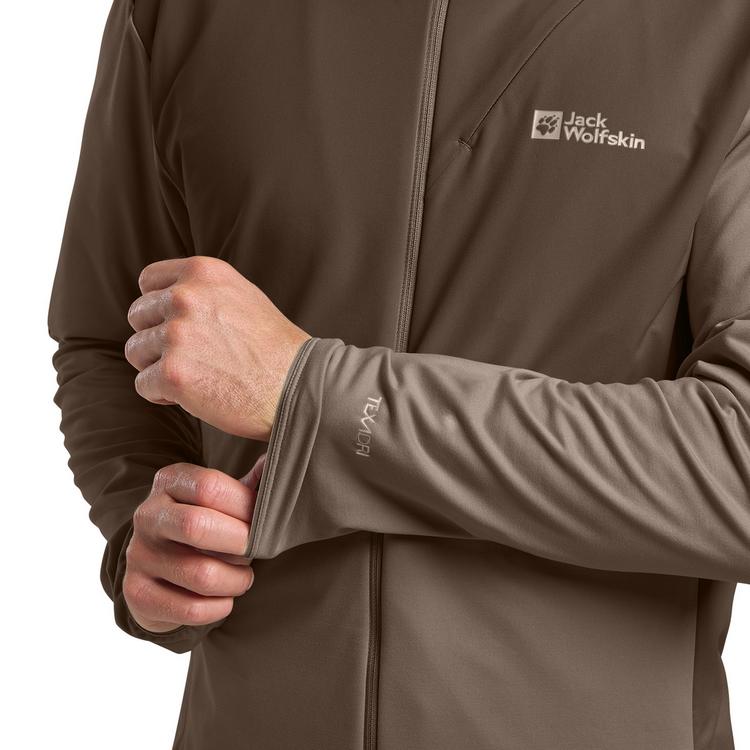 Jack Wolfskin Jack Wolfskin PRELIGHT TRAIL HOODY M Fleecejacke Herren - cold coffee - 4 | SportScheck