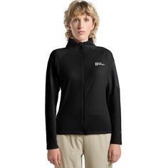 Rückansicht von Jack Wolfskin PRELIGHT FZ W Fleecejacke Damen black