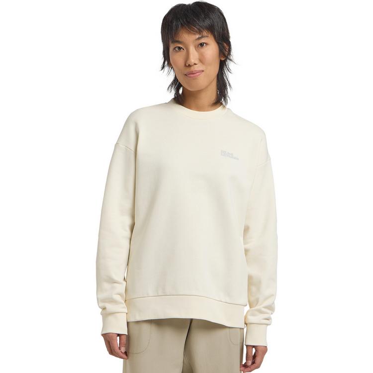Jack Wolfskin Jack Wolfskin ESSENTIAL CREWNECK W Sweatshirt Damen - cotton white - 0 | SportScheck