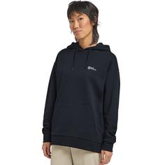 Rückansicht von Jack Wolfskin ESSENTIAL HOODIE W Funktionsshirt Damen dark navy