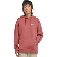 Rückansicht von Jack Wolfskin ESSENTIAL HOODIE W Funktionsshirt Damen mineral red