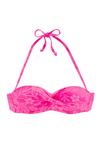 VENICE BEACH B&uuml;gel-Bandeau-Bikini-Top Bikini Oberteil Damen - pink bedruckt