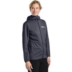 Rückansicht von Jack Wolfskin FELDBERG HOODY W Softshelljacke Damen graphite