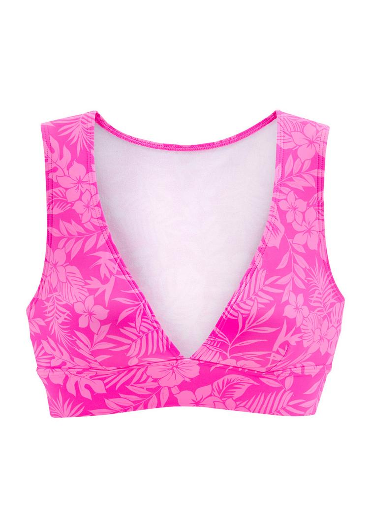 VENICE BEACH VENICE BEACH Bustier-Bikini-Top Bikini Oberteil Damen - pink bedruckt - 0 | SportScheck