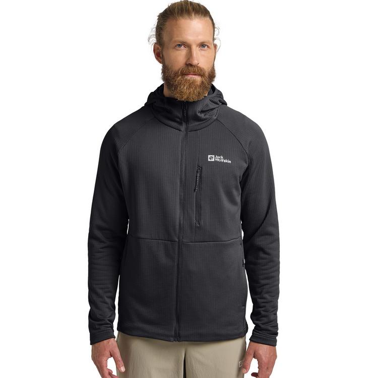 Jack Wolfskin Jack Wolfskin KOLBENBERG HOODED FZ M Fleecejacke Herren - phantom - 0 | SportScheck