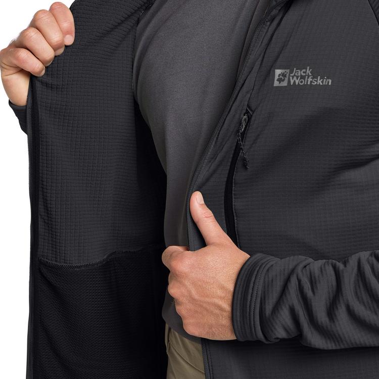 Jack Wolfskin Jack Wolfskin KOLBENBERG HOODED FZ M Fleecejacke Herren - phantom - 3 | SportScheck