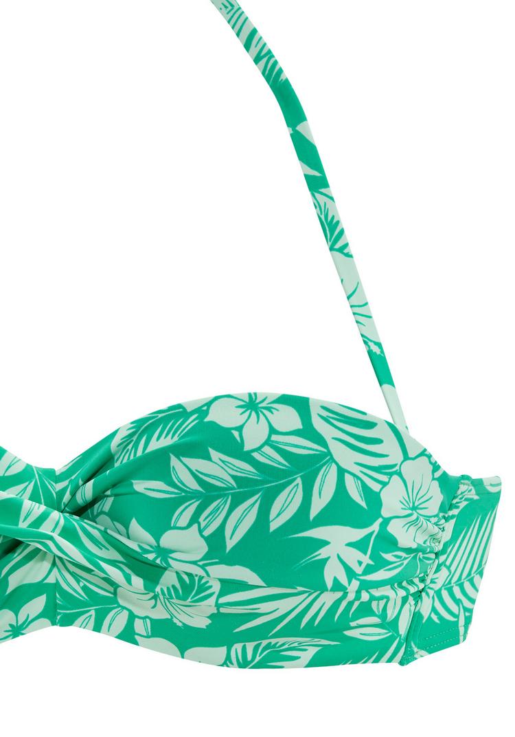 VENICE BEACH VENICE BEACH B&uuml;gel-Bandeau-Bikini-Top Bikini Oberteil Damen - gr&uuml;n bedruckt - 3 | SportScheck