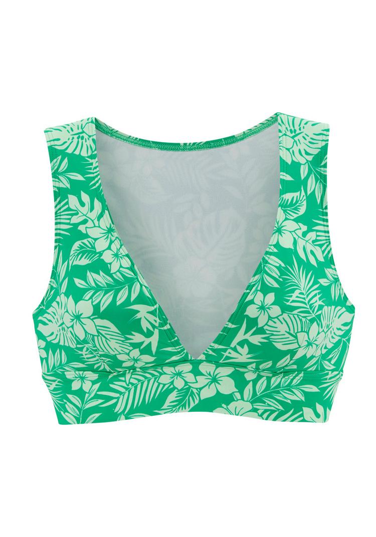 VENICE BEACH VENICE BEACH Bustier-Bikini-Top Bikini Oberteil Damen - gr&uuml;n bedruckt - 0 | SportScheck