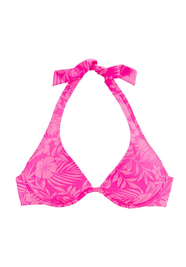 VENICE BEACH VENICE BEACH B&uuml;gel-Bikini-Top Bikini Oberteil Damen - pink bedruckt - 0 | SportScheck