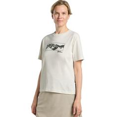 Rückansicht von Jack Wolfskin CORDILLERA T W Funktionsshirt Damen MOUNTAIN cotton white