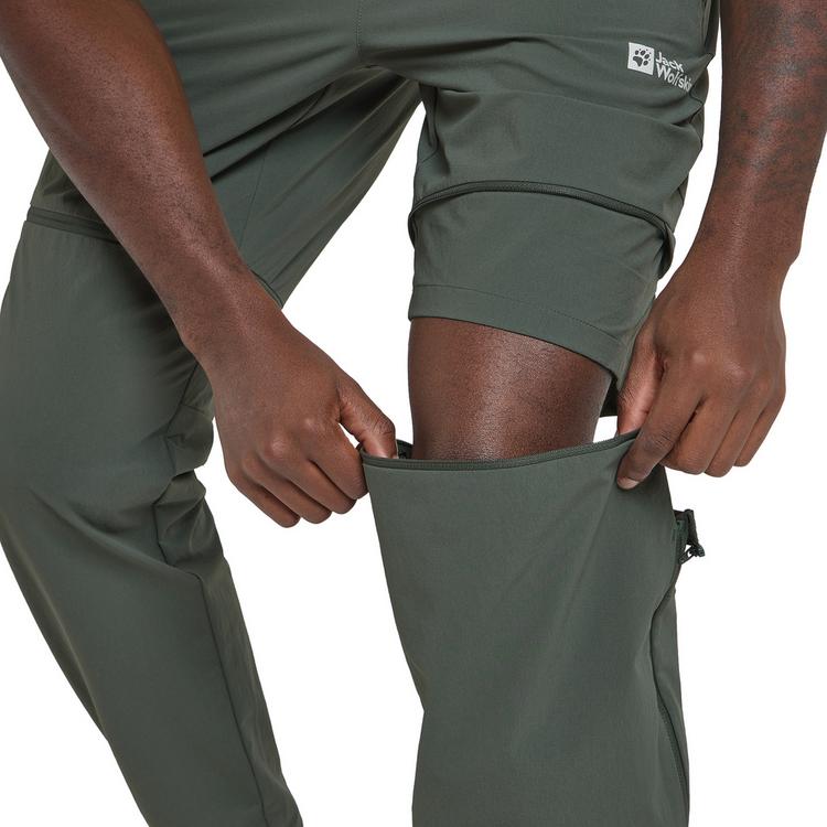 Jack Wolfskin Jack Wolfskin HIKEOUT ZIP AWAY PANTS M Funktionshose Herren - slate green - 3 | SportScheck
