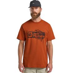 Rückansicht von Jack Wolfskin BRAND T M Funktionsshirt Herren burnt orange