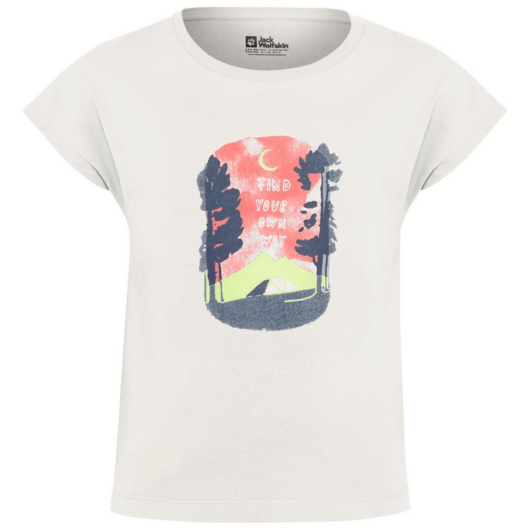 Jack Wolfskin Jack Wolfskin GRAPHIC GIRLS T T-Shirt Kinder - PRINT cotton white - 0 | SportScheck