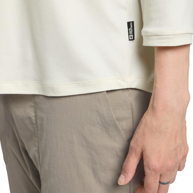 Jack Wolfskin Jack Wolfskin TRAVEL 3 4 T W Funktionsshirt Damen - cotton white heather - 2 | SportScheck