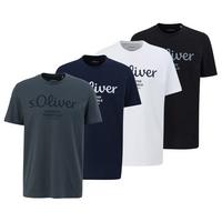 S.OLIVER T-Shirt T-Shirt Herren - Wei&szlig;/Blau/Dunkelgrau/Schwarz