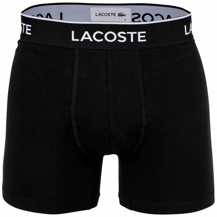 Lacoste Lacoste Boxershort Unterhose Herren - Schwarz/Wei&szlig;/Grau - 3 | SportScheck