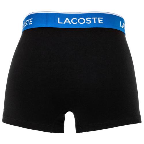 Rückansicht von Lacoste Boxershort Hipster Herren Schwarz/Blau/Grau