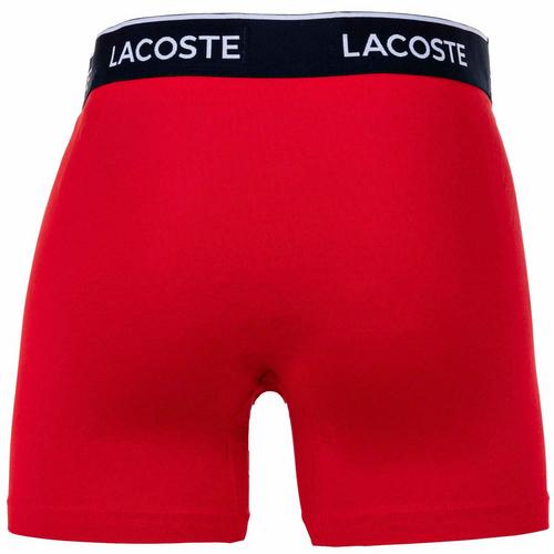 Rückansicht von Lacoste Boxershort Hipster Herren Dunkelblau/Rot