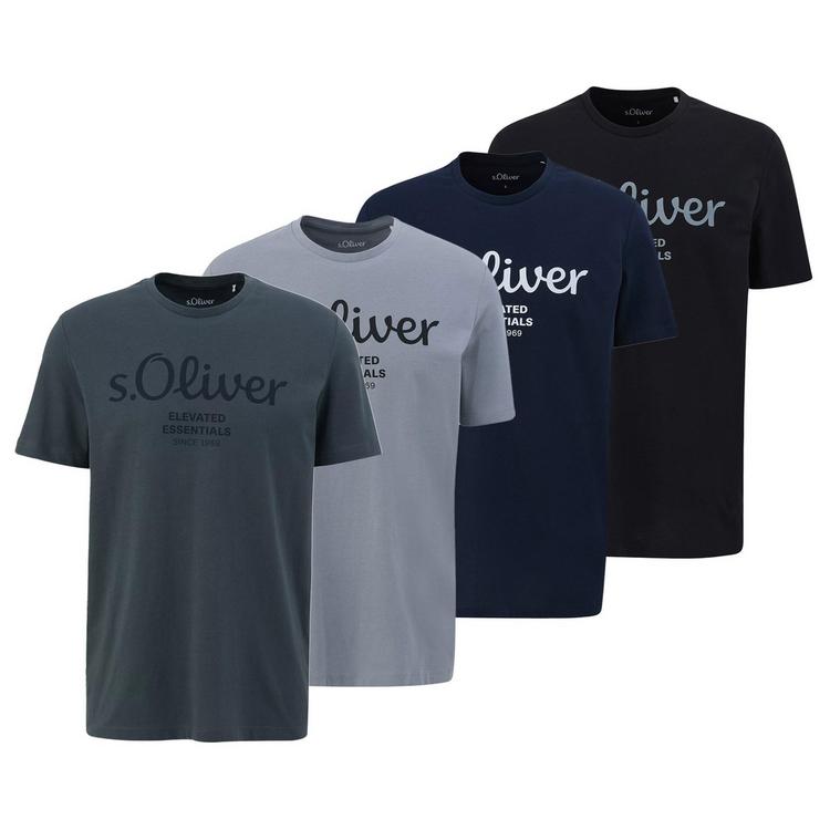 S.OLIVER S.OLIVER T-Shirt T-Shirt Herren - Blau/Hellgrau/Dunkelgrau/Schwarz - 0 | SportScheck