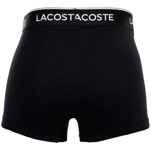 Rückansicht von Lacoste Boxershort Hipster Herren Schwarz/Grau/Weiß