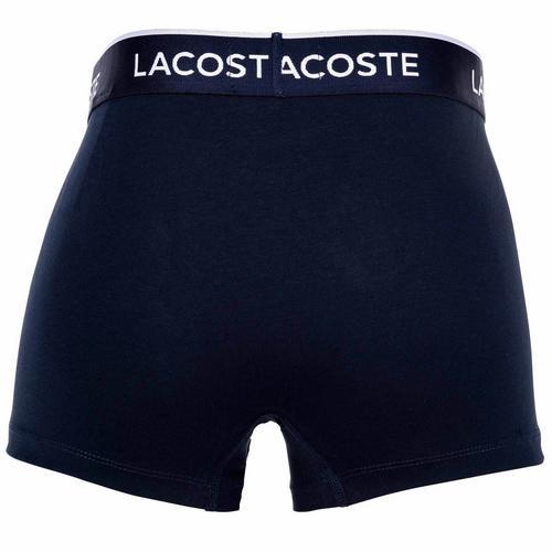 Rückansicht von Lacoste Boxershort Hipster Herren Blau/Rot