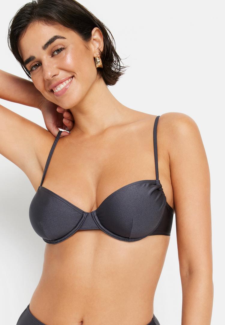 LSCN by Lascana LSCN by Lascana B&uuml;gel-Bikini-Top Bikini Oberteil Damen - anthrazit - 4 | SportScheck