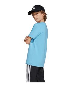 Rückansicht von adidas Messi T-Shirt Kids Funktionsshirt Kinder blau