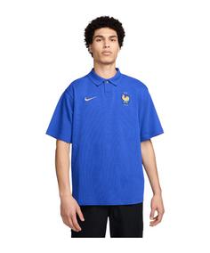 Nike Frankreich Polo Shirt EM 2024 Fanshirt blau