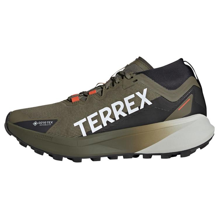 adidas adidas Terrex Agravic GTX Trailrunning-Schuh Laufschuhe - Olive Strata / Cloud White / Semi Impact Orange - 0 | SportScheck