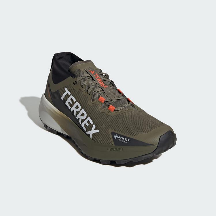 adidas adidas Terrex Agravic GTX Trailrunning-Schuh Laufschuhe - Olive Strata / Cloud White / Semi Impact Orange - 3 | SportScheck