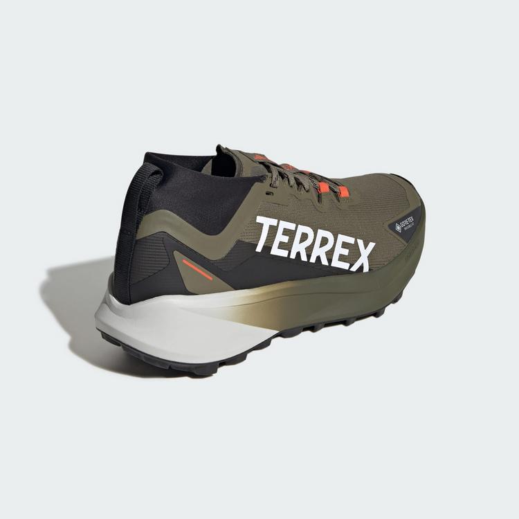 adidas adidas Terrex Agravic GTX Trailrunning-Schuh Laufschuhe - Olive Strata / Cloud White / Semi Impact Orange - 4 | SportScheck