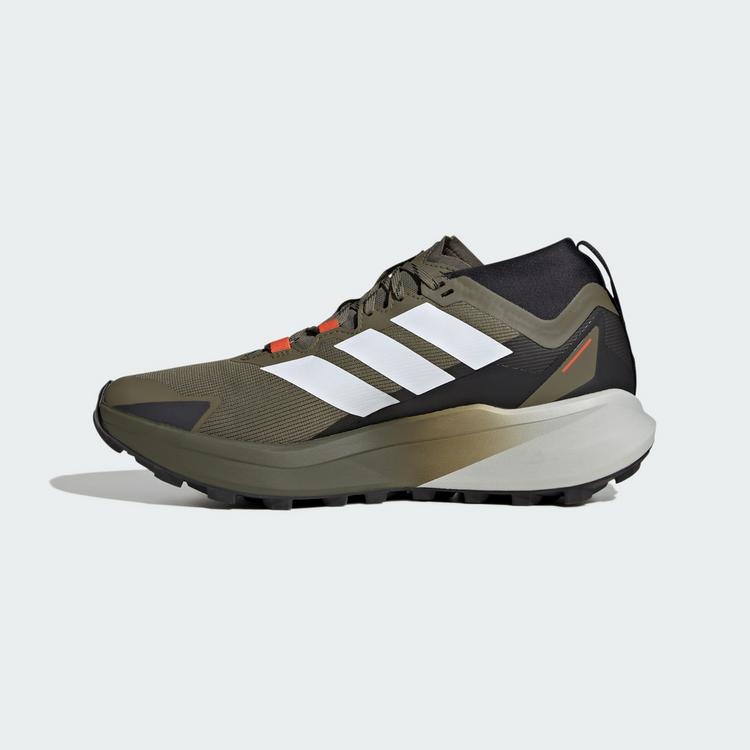adidas adidas Terrex Agravic GTX Trailrunning-Schuh Laufschuhe - Olive Strata / Cloud White / Semi Impact Orange - 5 | SportScheck